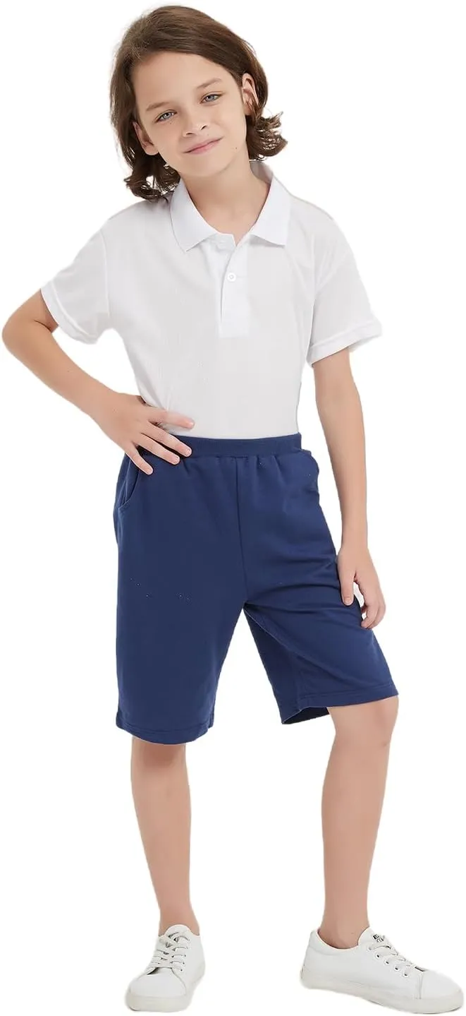 3 Pack Thick Cotton Toddler Boys Kids Shorts Sport Jogger Shorts Kids Summer Shorts with Pockets