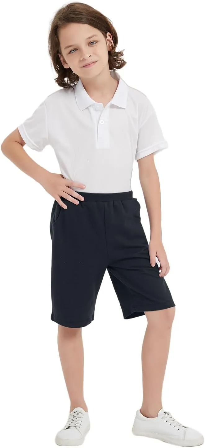 3 Pack Thick Cotton Toddler Boys Kids Shorts Sport Jogger Shorts Kids Summer Shorts with Pockets