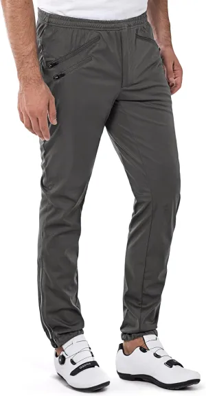 33,000ft Men's Waterproof Cycling Pants, Windproof Breathable Athletic Mountain Bike Pants Running Hiking Sweatpants Sports
