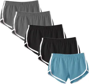 5 PCS Soft Comfy Booty Workout Pants Breathable Lounge Dolphin Shorts Cycling Hiking Pants for Women Plus Size