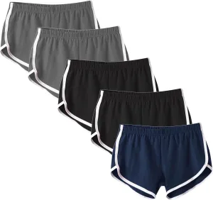 5 PCS Soft Comfy Booty Workout Pants Breathable Lounge Dolphin Shorts Cycling Hiking Pants for Women Plus Size