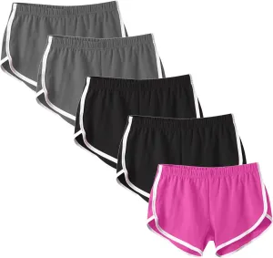 5 PCS Soft Comfy Booty Workout Pants Breathable Lounge Dolphin Shorts Cycling Hiking Pants for Women Plus Size