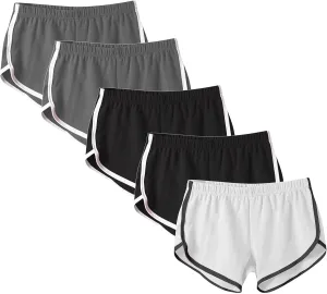 5 PCS Soft Comfy Booty Workout Pants Breathable Lounge Dolphin Shorts Cycling Hiking Pants for Women Plus Size