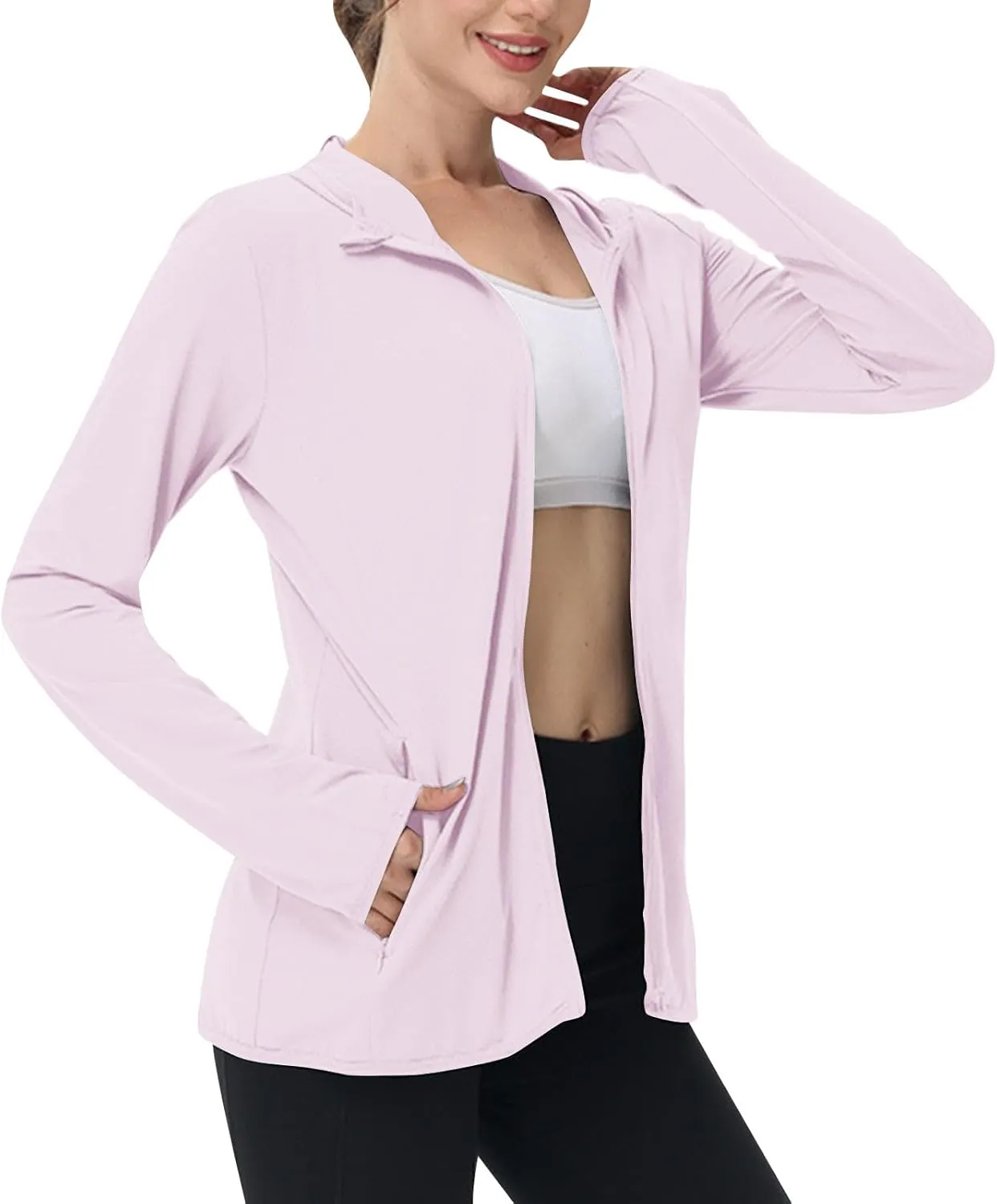 Aesthetic Lightweight Hooded Sunshine Protective Tops for Women Comfy Loose Breathable Suits Biking Outdoor Walking