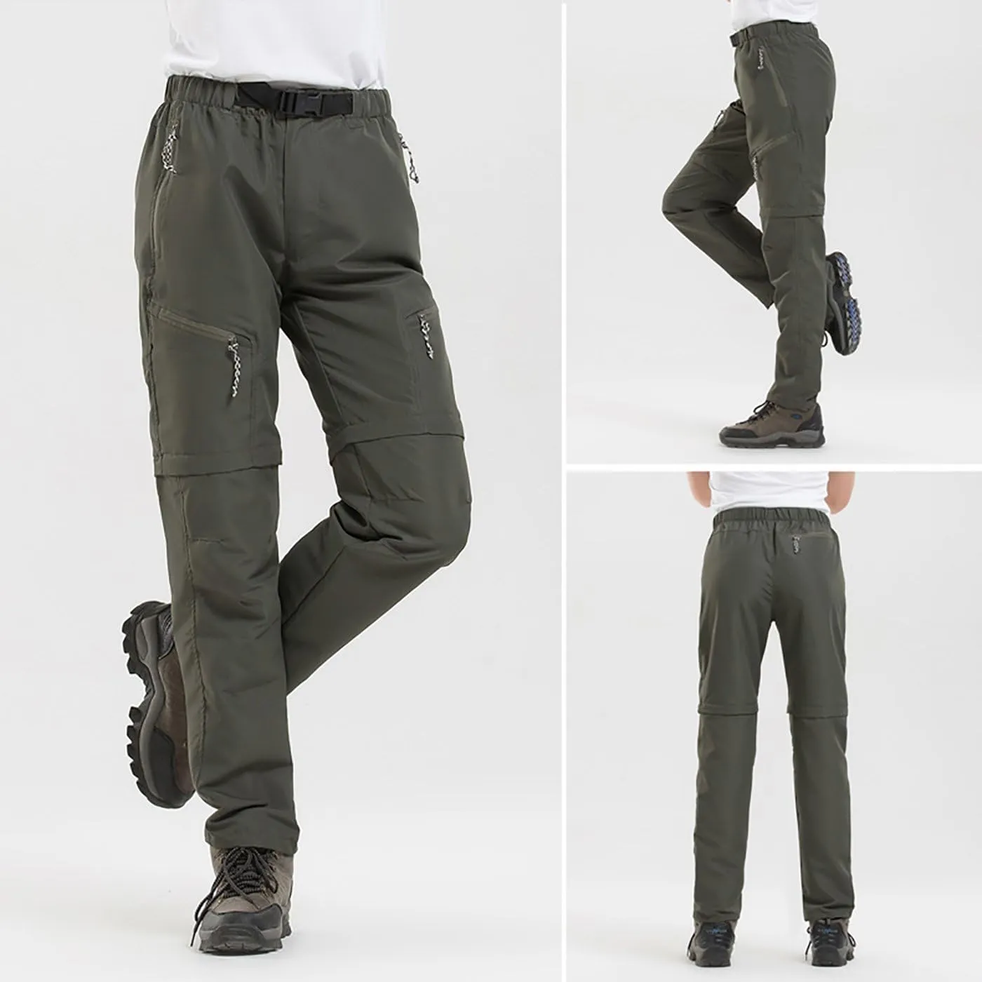 AIEOE Mens Unisex Outdoor Quick Dry Convertible Hiking Sport Cargo Pants Shorts