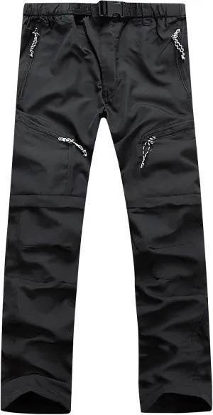 AIEOE Mens Unisex Outdoor Quick Dry Convertible Hiking Sport Cargo Pants Shorts