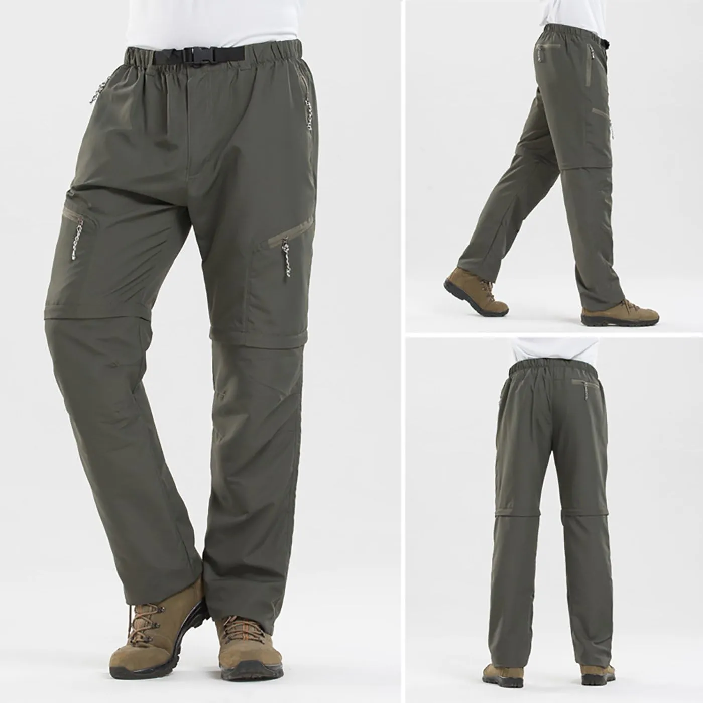 AIEOE Mens Unisex Outdoor Quick Dry Convertible Hiking Sport Cargo Pants Shorts