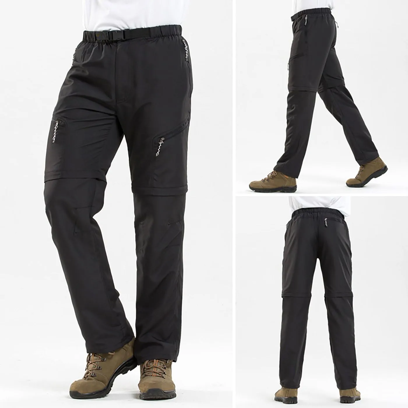 AIEOE Mens Unisex Outdoor Quick Dry Convertible Hiking Sport Cargo Pants Shorts