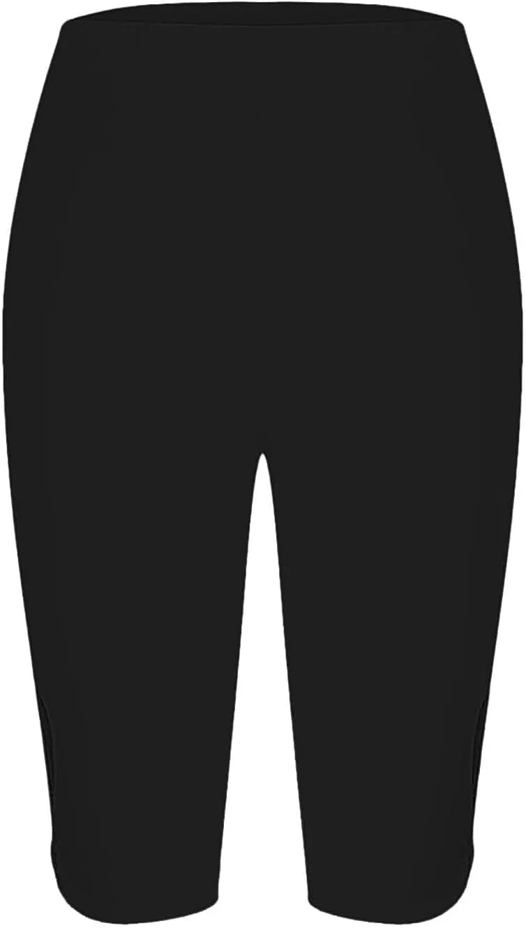aihihe Capri Leggings for Women High Waist Knee Length Strethcy Legging 2024 Summer Cropped Pants Casual Solid Comfy Tights
