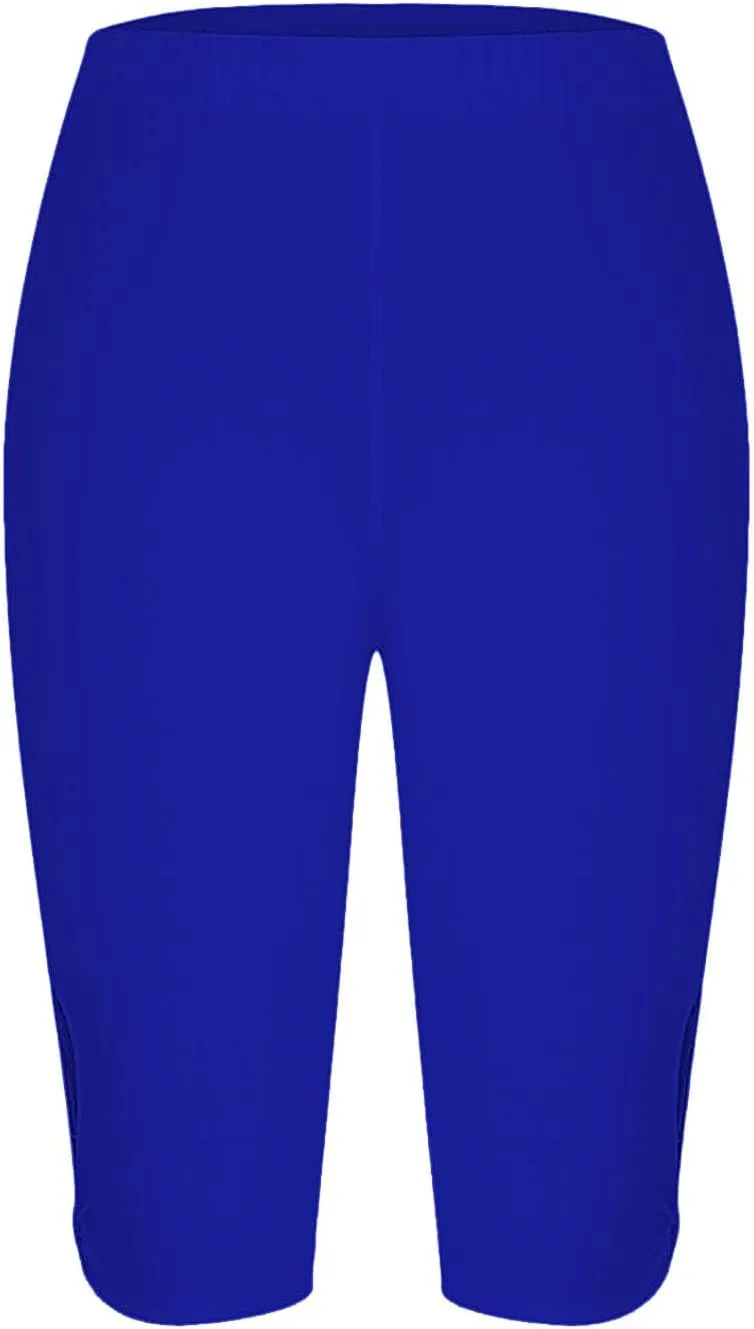 aihihe Capri Leggings for Women High Waist Knee Length Strethcy Legging 2024 Summer Cropped Pants Casual Solid Comfy Tights
