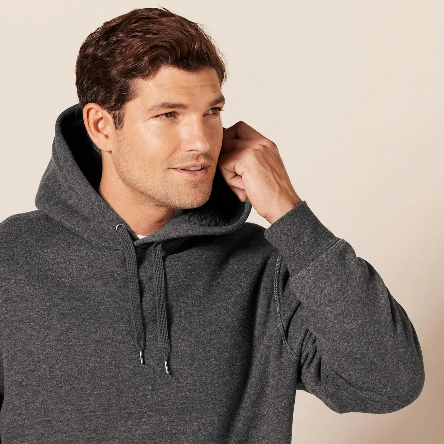 Amazon Essentials Men's Hoodies, Sherpa-Lined Pullover