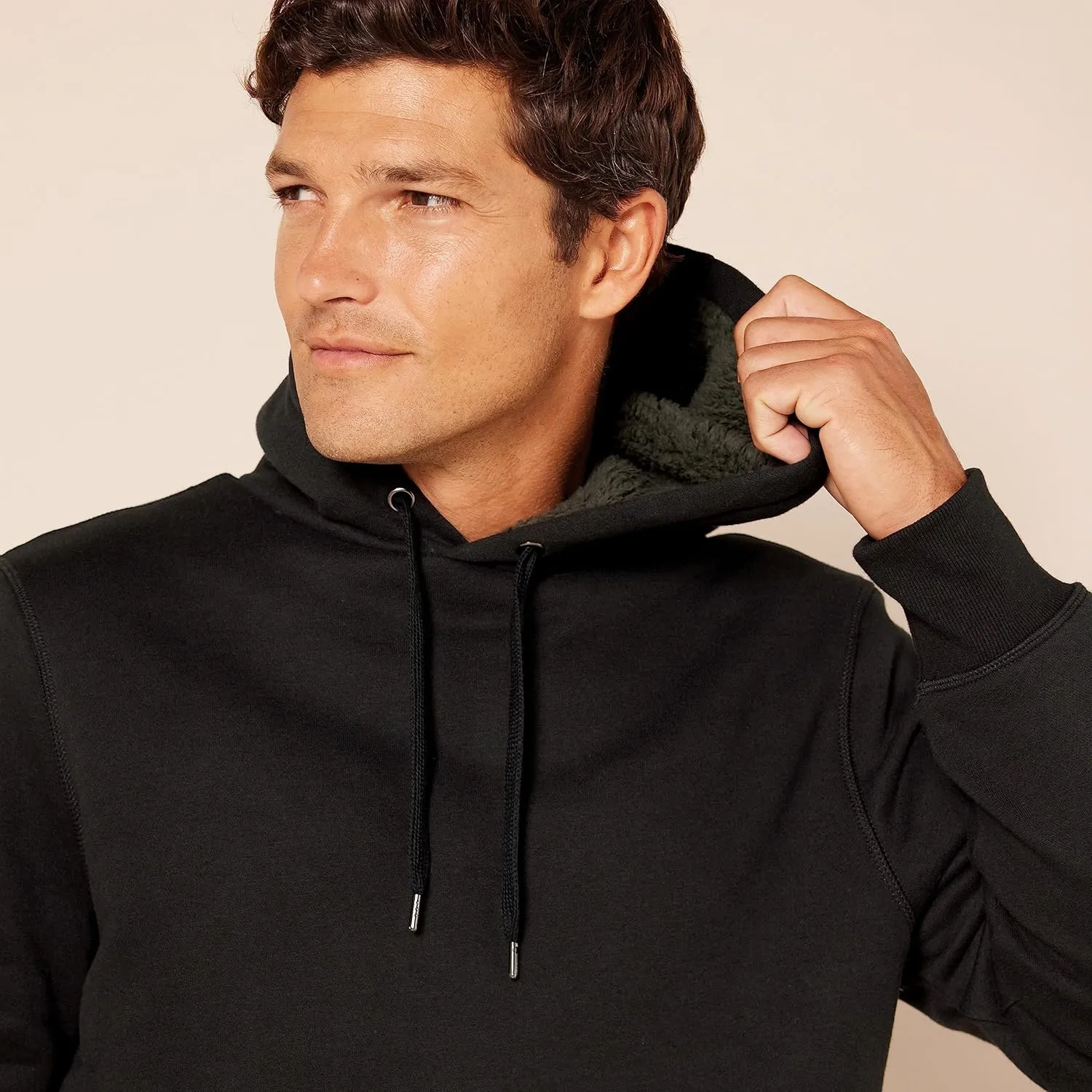 Amazon Essentials Men's Hoodies, Sherpa-Lined Pullover