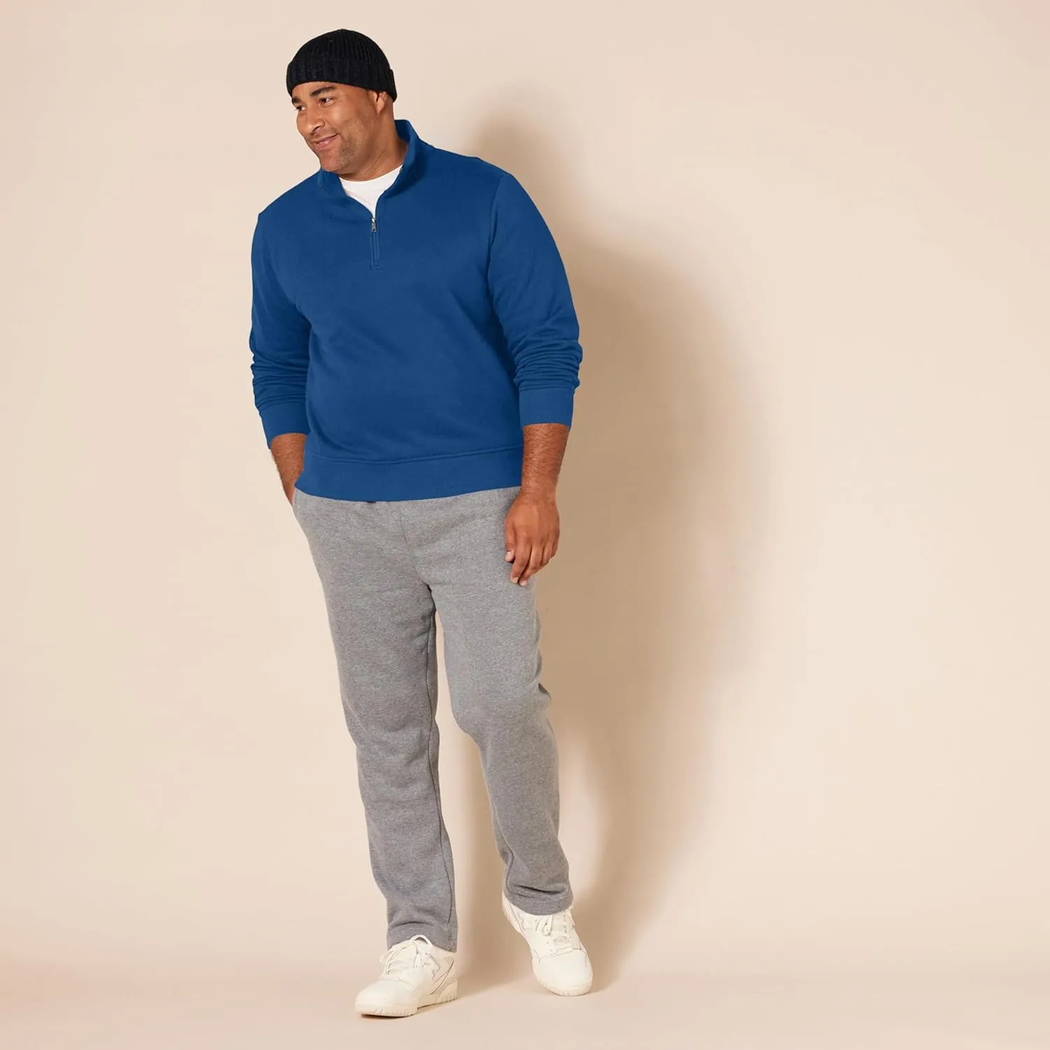 Amazon Essentials Men's Long-Sleeve Quarter-Zip Fleece Sweatshirt