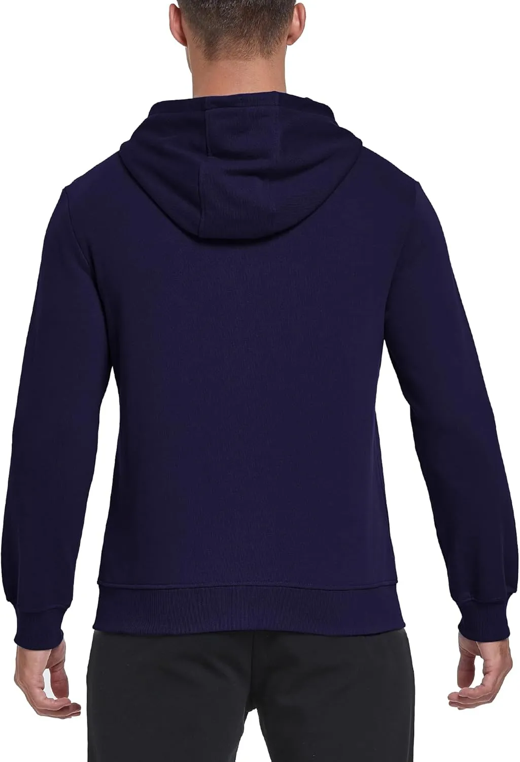 BETTERCHIC Men's Hooded Sweatshirt Athletic Soft Brushed Fleece Hoody Drawstring Full Zip Up Hoodie Size S-3XL