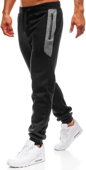 BIFUTON Joggers for Men,Mens Sweatpants with Zipper Pockets Color Matching Golf Pants for Men Relaxed Fit Casual Lounge Pants