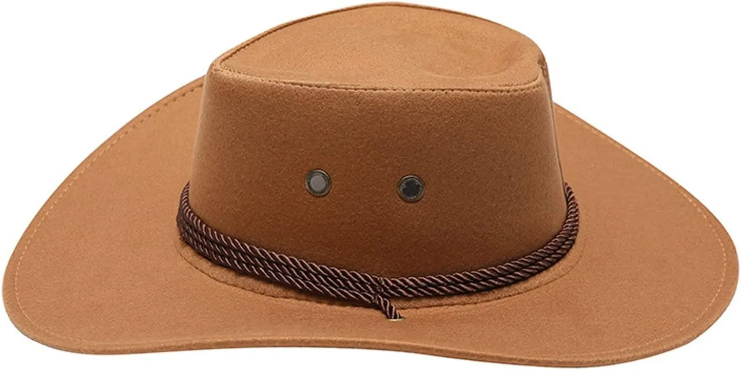 Big Wide Brim Belt Buckle Panama Rancher Hat Fedora Wide Brim Western Hat Classic Western Cowboy Hat for Women Men