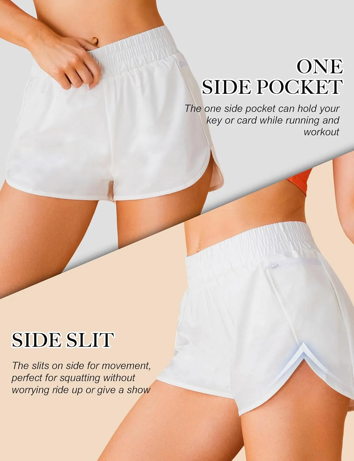 Blooming Jelly Women's Quick-Dry Running Shorts Workout Sport Layer Active Shorts with Pockets 1.75"