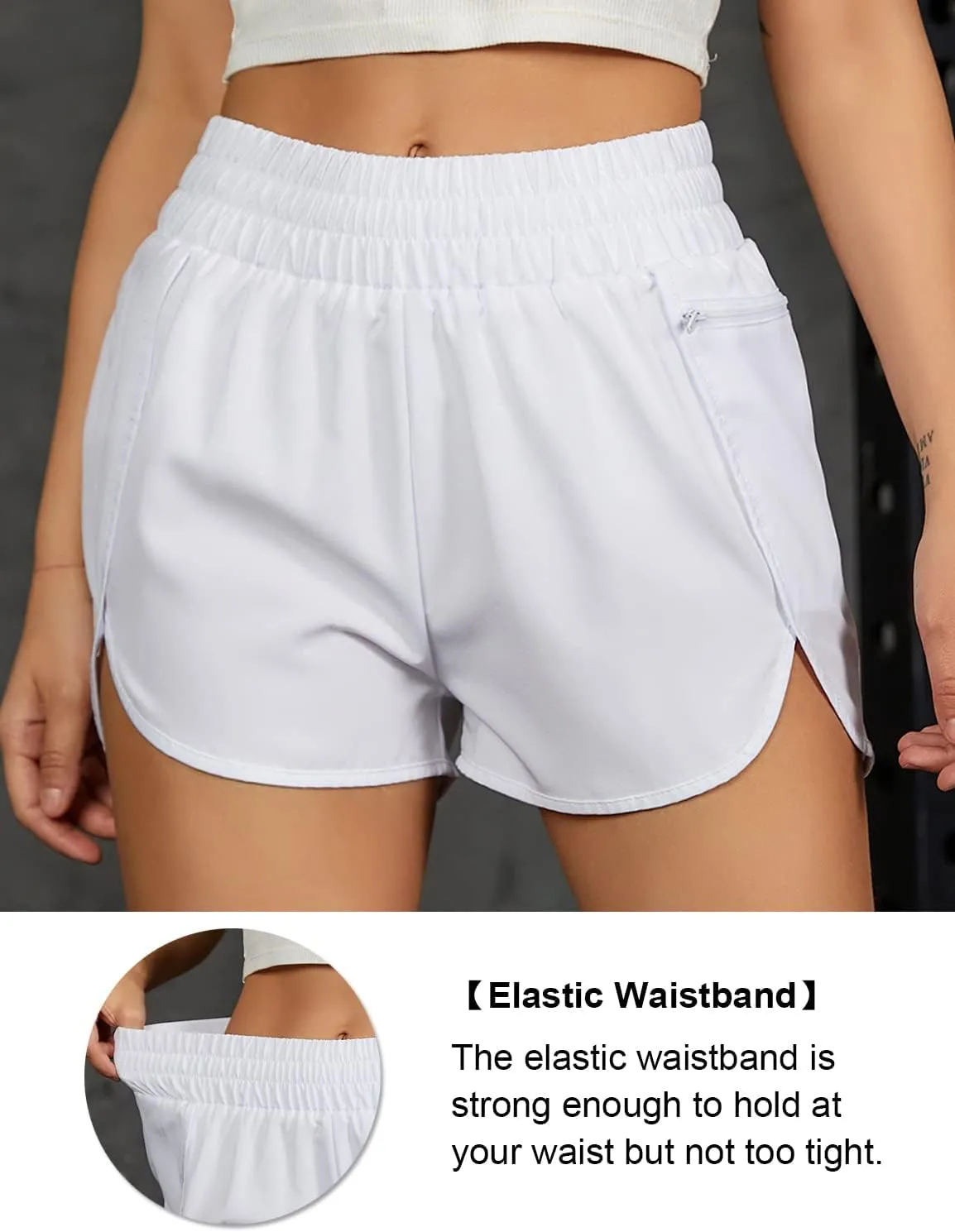 Blooming Jelly Women's Quick-Dry Running Shorts Workout Sport Layer Active Shorts with Pockets 1.75"