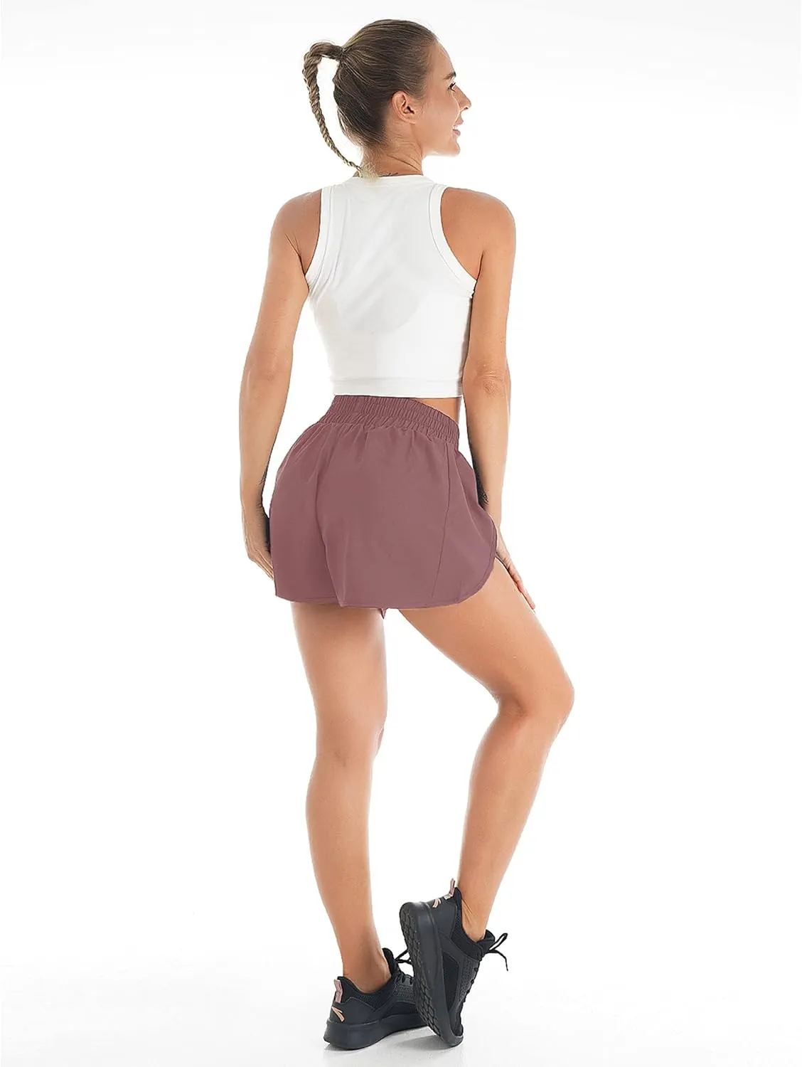 Blooming Jelly Women's Quick-Dry Running Shorts Workout Sport Layer Active Shorts with Pockets 1.75"