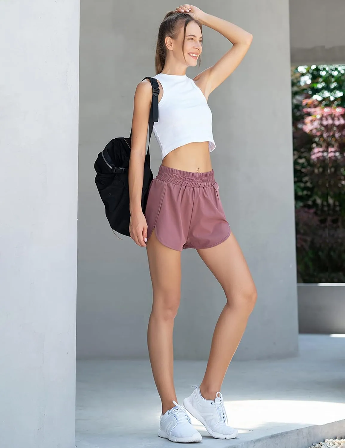 Blooming Jelly Women's Quick-Dry Running Shorts Workout Sport Layer Active Shorts with Pockets 1.75"