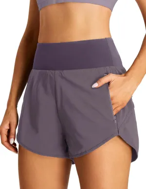 BMJL Women's Athletic Shorts Running High Waisted Shorts Pocket Sporty Workout Shorts Quick Dry Gym Shorts Pants
