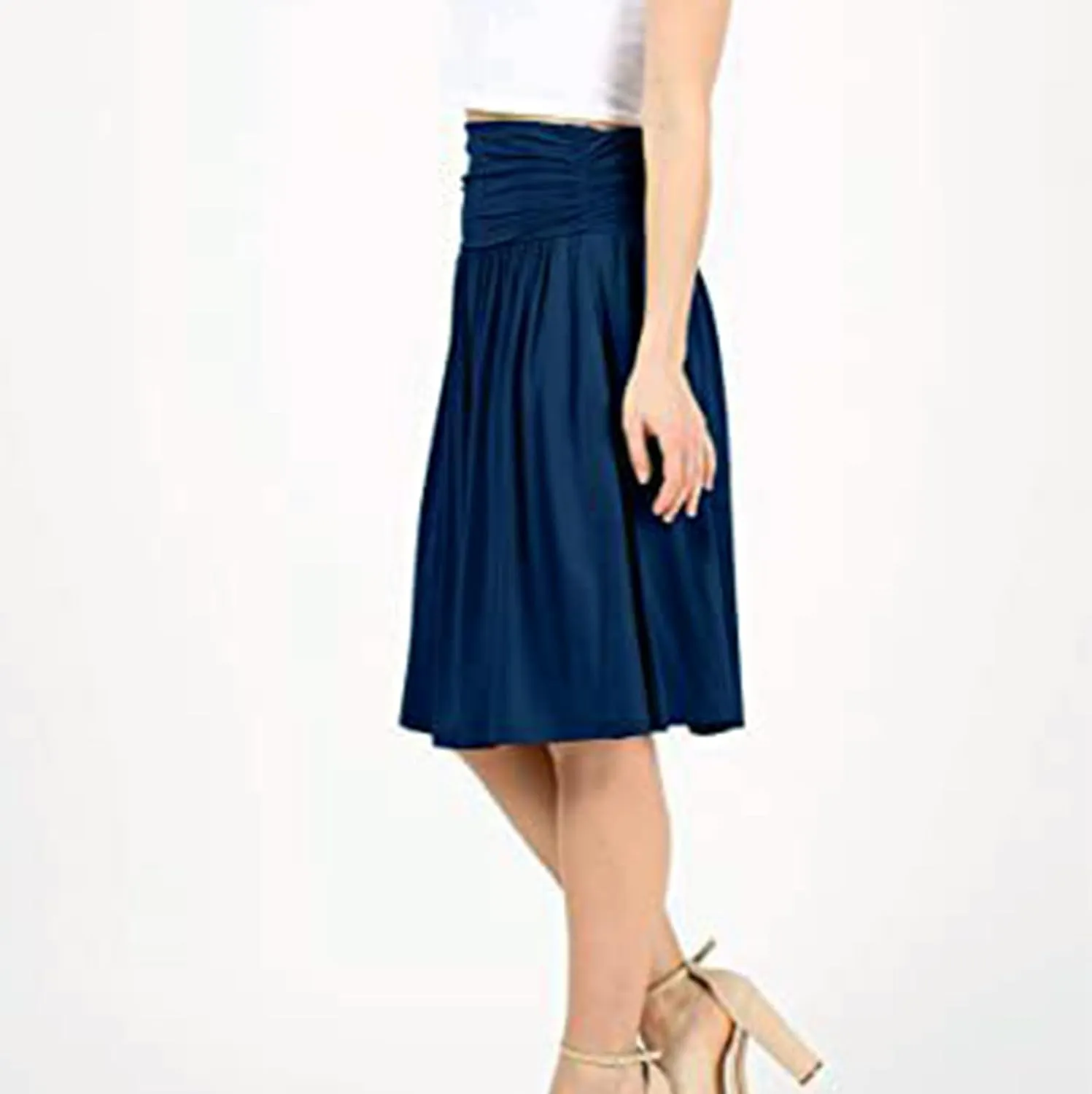 Boho Maxi Skirts for Women High Waisted Pleated Ruffle Swing Skirts with Pockets Summer Beach Vacation Clothes 2025