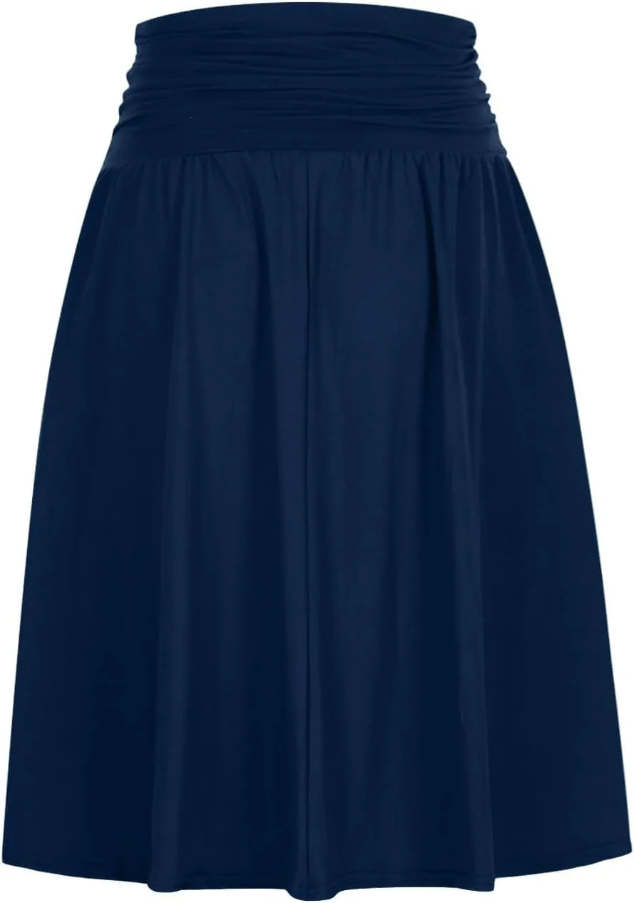 Boho Maxi Skirts for Women High Waisted Pleated Ruffle Swing Skirts with Pockets Summer Beach Vacation Clothes 2025