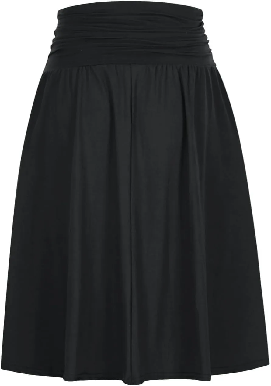 Boho Maxi Skirts for Women High Waisted Pleated Ruffle Swing Skirts with Pockets Summer Beach Vacation Clothes 2025