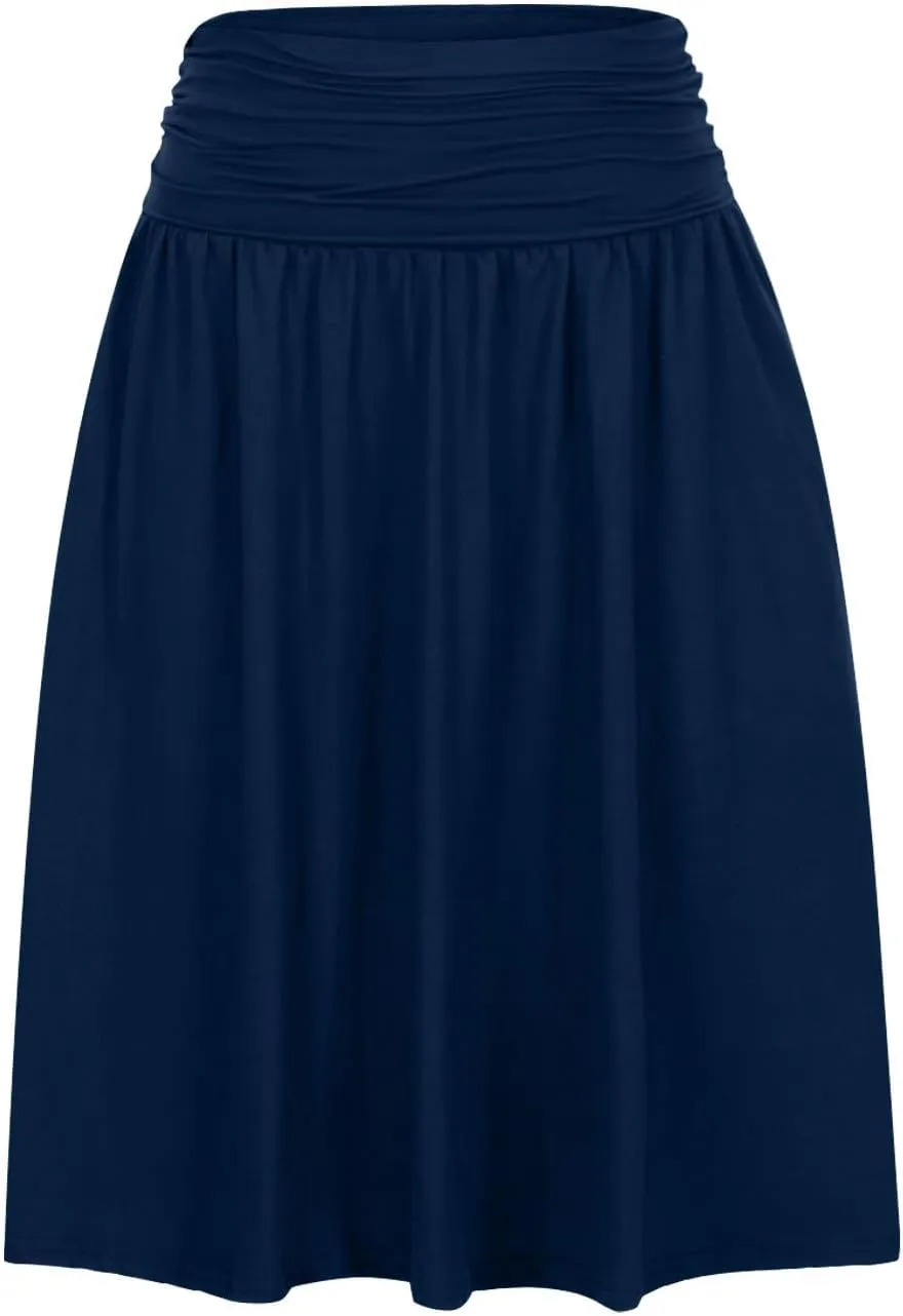 Boho Maxi Skirts for Women High Waisted Pleated Ruffle Swing Skirts with Pockets Summer Beach Vacation Clothes 2025