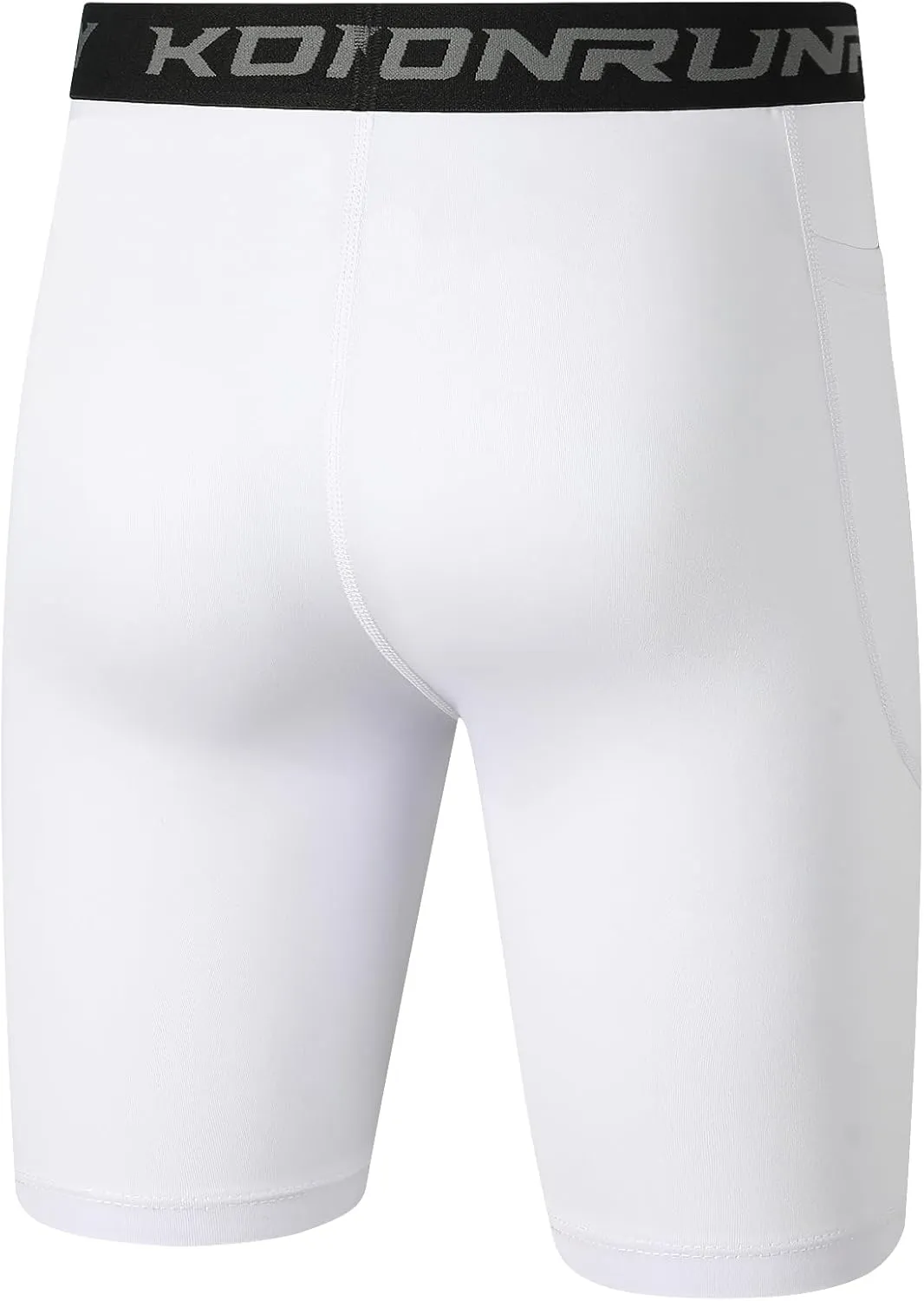 Boys Compression Shorts - Athletic Underwear for Basketball Spandex Shorts Sport Workout Base Layer Side Pocket