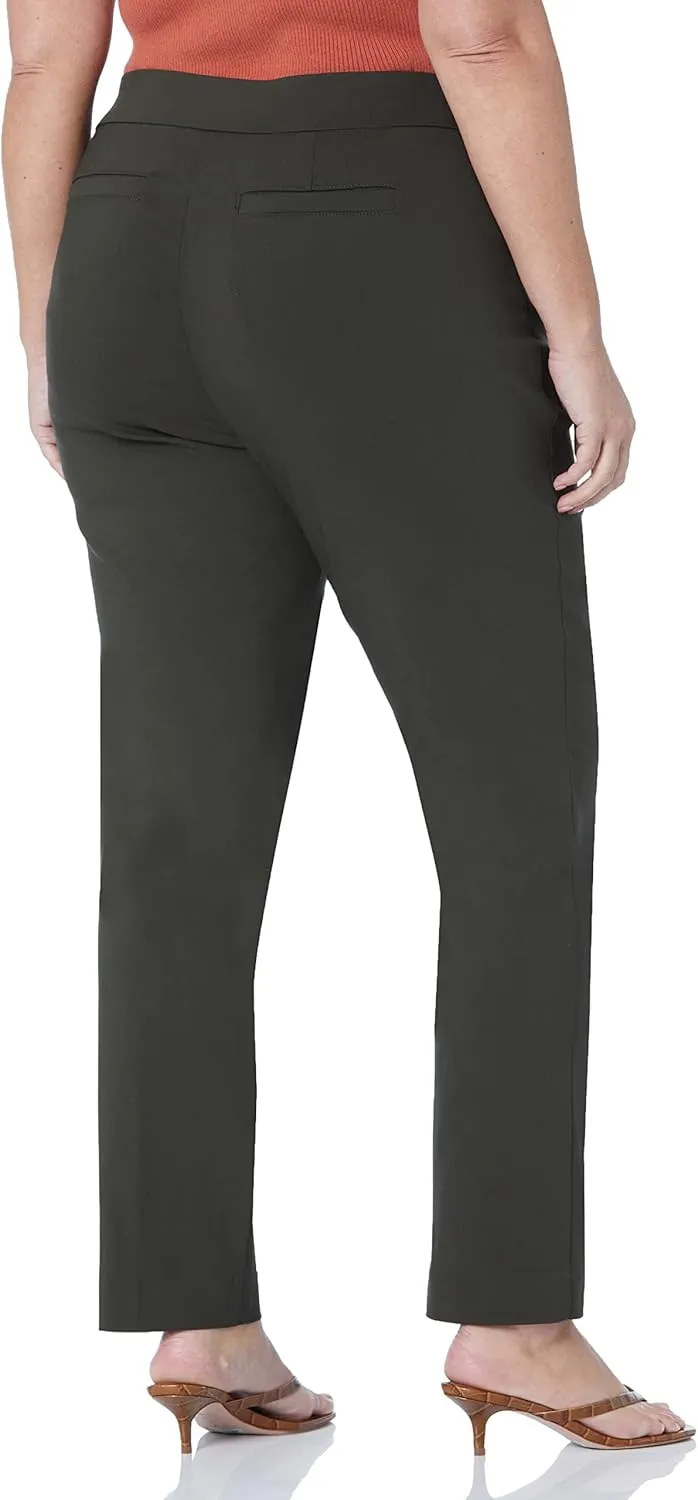 Briggs New York Women's Plus Size Super Stretch Millenium Welt Pocket Pull on Pant