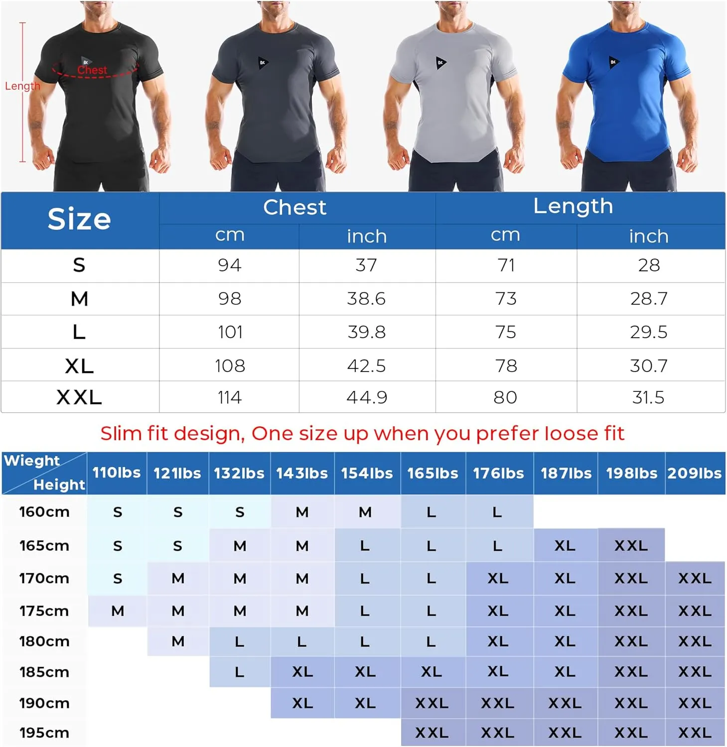 BROKIG 3 Pack Men's Irregular Gym Shirts Quick Dry Sun Protection Workout Athletic Muscle T Shirt Short Sleeve
