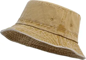 Bucket Hat for Women Men Summer Travel Beach Sun Cap Unisex Outdoor Fishing Packable Cotton Hats