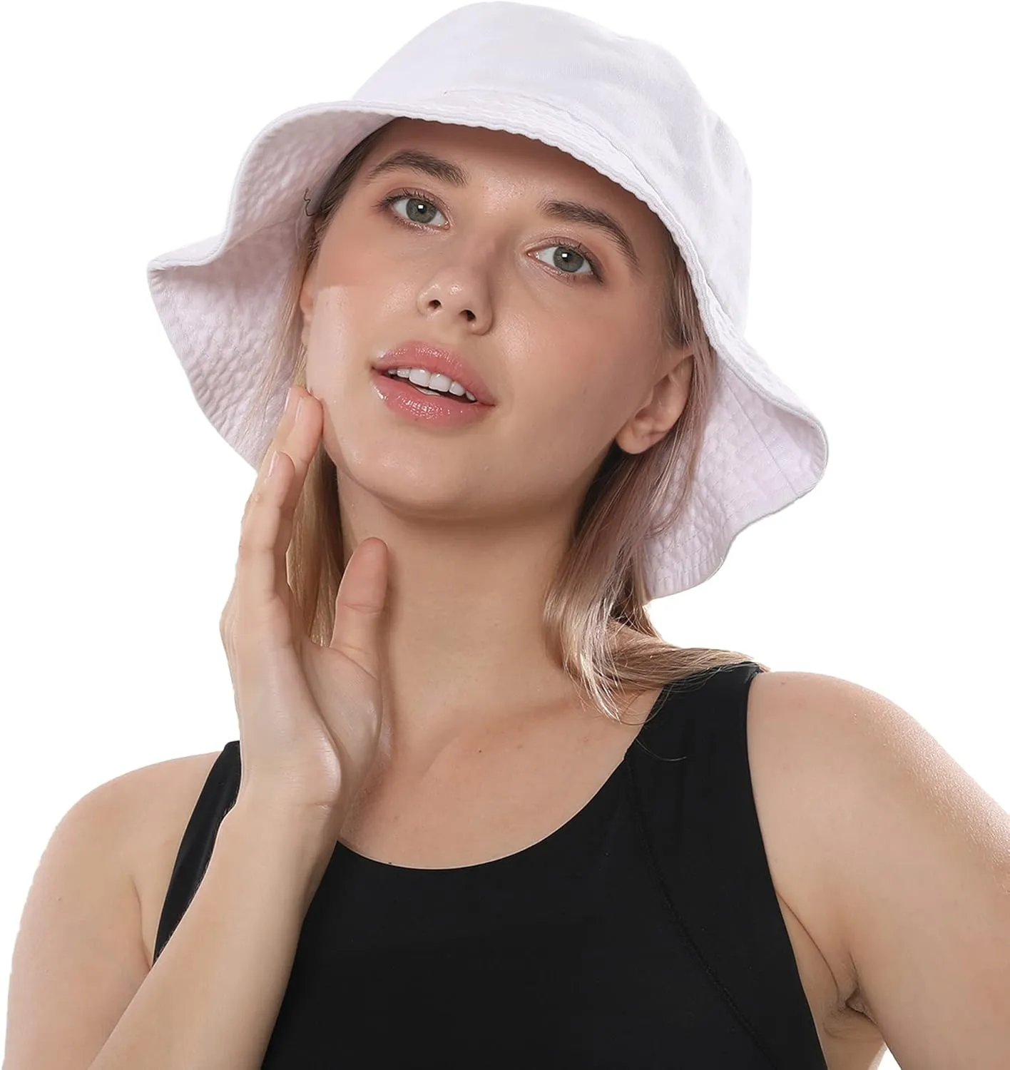 Bucket Hat for Women Men Summer Travel Beach Sun Cap Unisex Outdoor Fishing Packable Cotton Hats