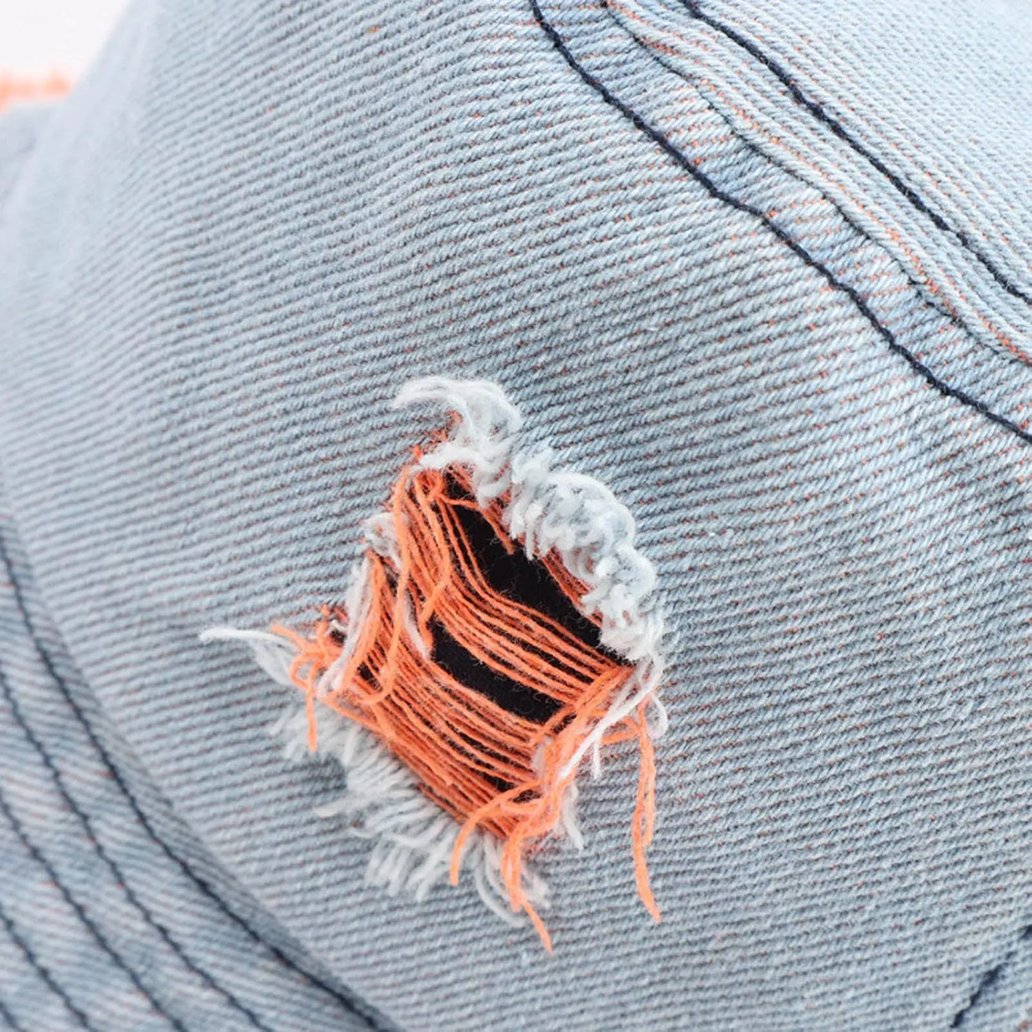 Bucket Hats for Women Denim Washed Distressed Wide Brim Spring Summer Sun Beach Cap Packable Outdoor Fisherman Hat