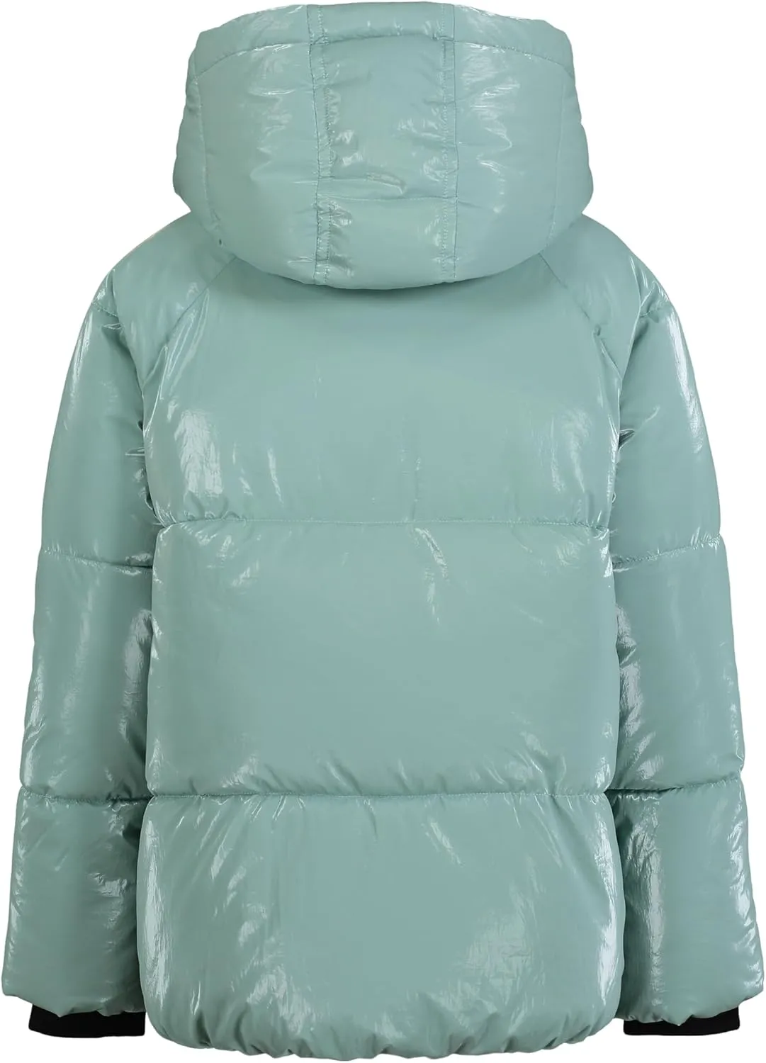 Calvin Klein Girls' Short Length Hooded Winter Puffer Jacket with Fleece Lining