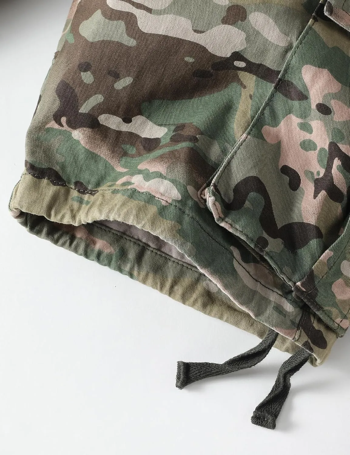 Camo Cargo Shorts for Men Cotton Casual Wild Outdoor Work Relaxed Fit Shorts with Multi-Pockets