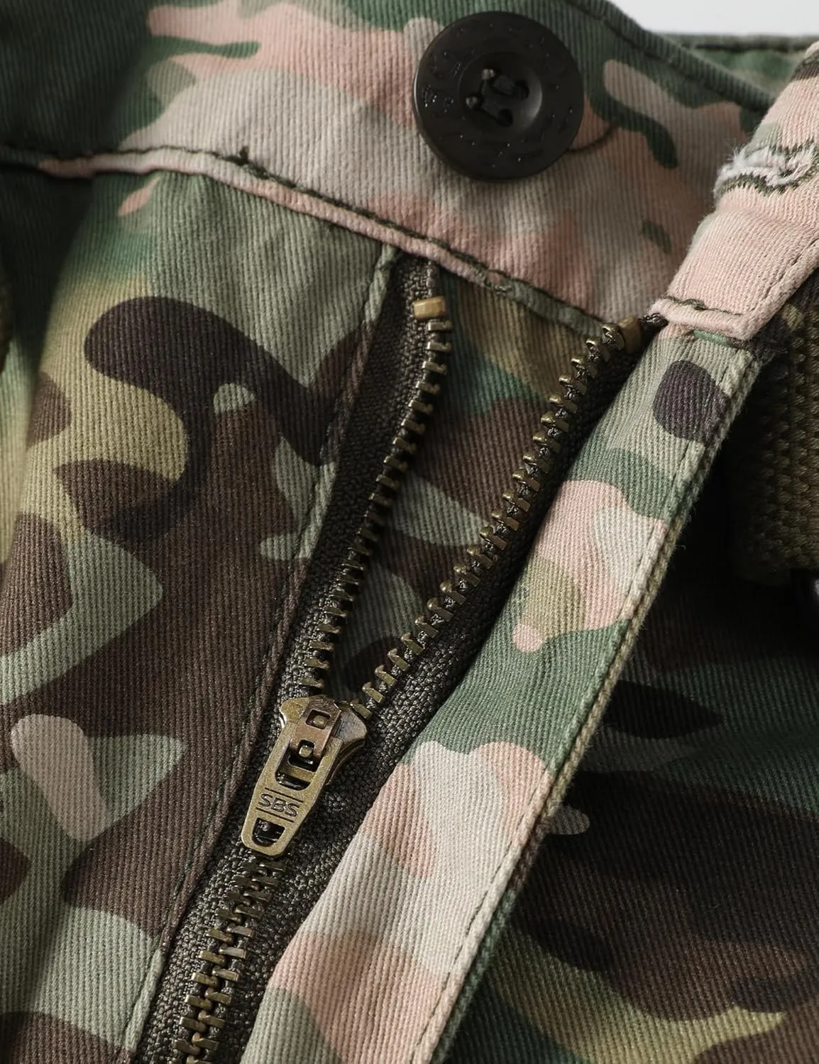 Camo Cargo Shorts for Men Cotton Casual Wild Outdoor Work Relaxed Fit Shorts with Multi-Pockets