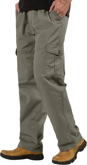 Cargo Pants for Men Relaxed Fit Men's Hiking Cargo Pants Slim Fit Stretch Jogger Cycling Waterproof Pant with Pockets