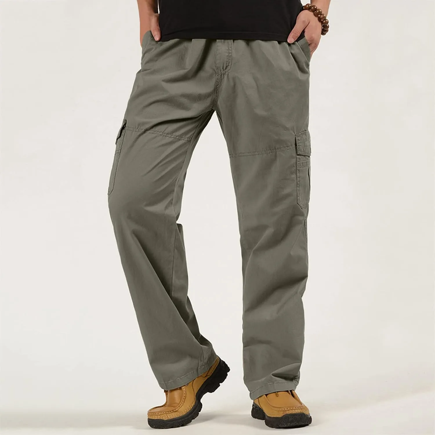Cargo Pants for Men Relaxed Fit Men's Hiking Cargo Pants Slim Fit Stretch Jogger Cycling Waterproof Pant with Pockets