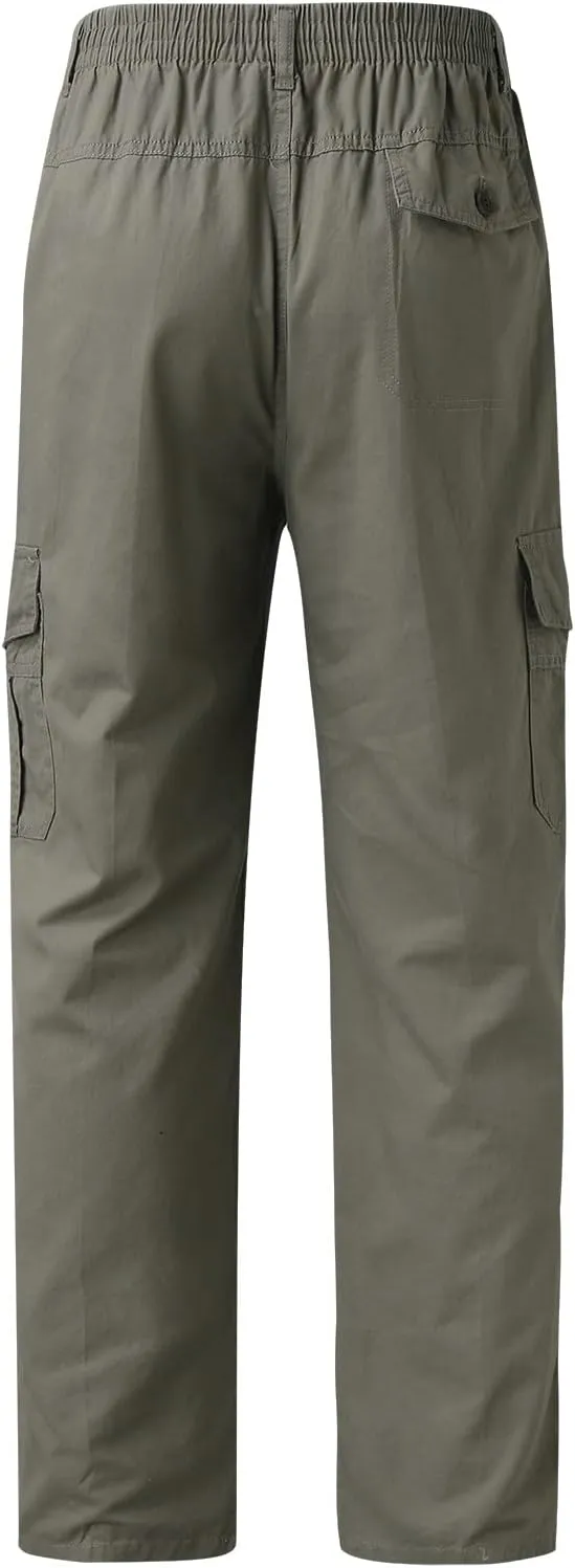 Cargo Pants for Men Relaxed Fit Men's Hiking Cargo Pants Slim Fit Stretch Jogger Cycling Waterproof Pant with Pockets