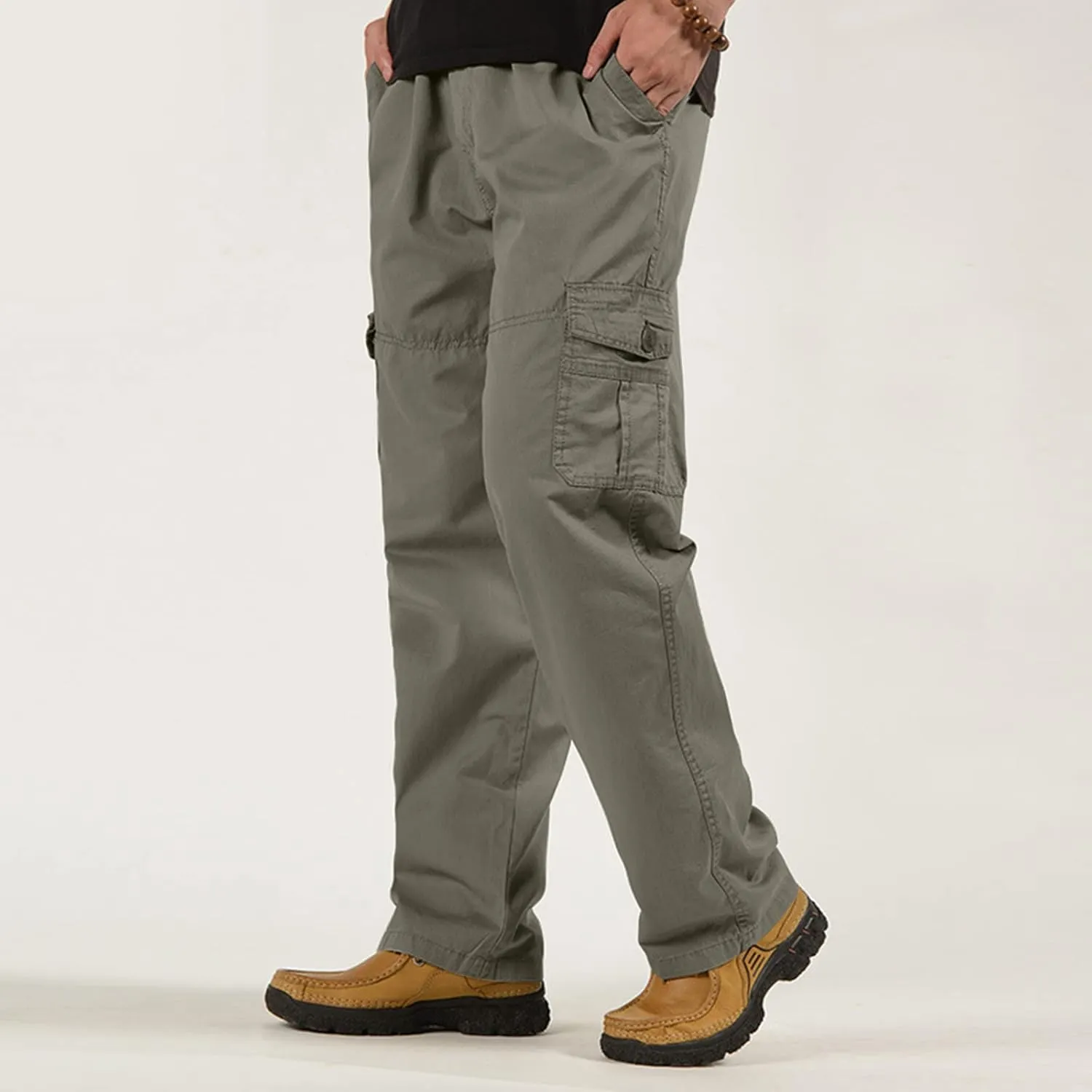 Cargo Pants for Men Relaxed Fit Men's Hiking Cargo Pants Slim Fit Stretch Jogger Cycling Waterproof Pant with Pockets