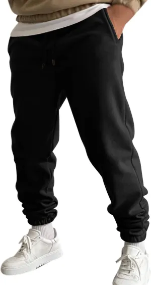 Cargo Pants for Men Relaxed Fit Pant Mens Fleece Active Athletic Workout Jogger Sweatpants for Men with Zipper Pocket