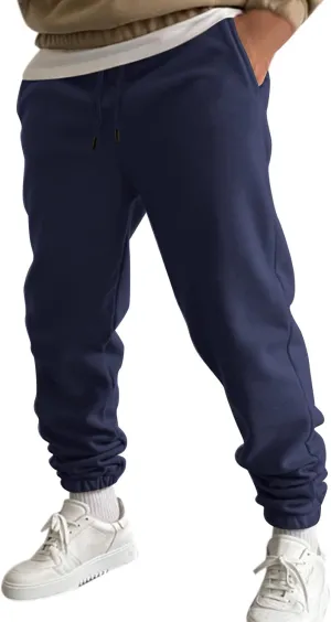 Cargo Pants for Men Relaxed Fit Pant Mens Fleece Active Athletic Workout Jogger Sweatpants for Men with Zipper Pocket