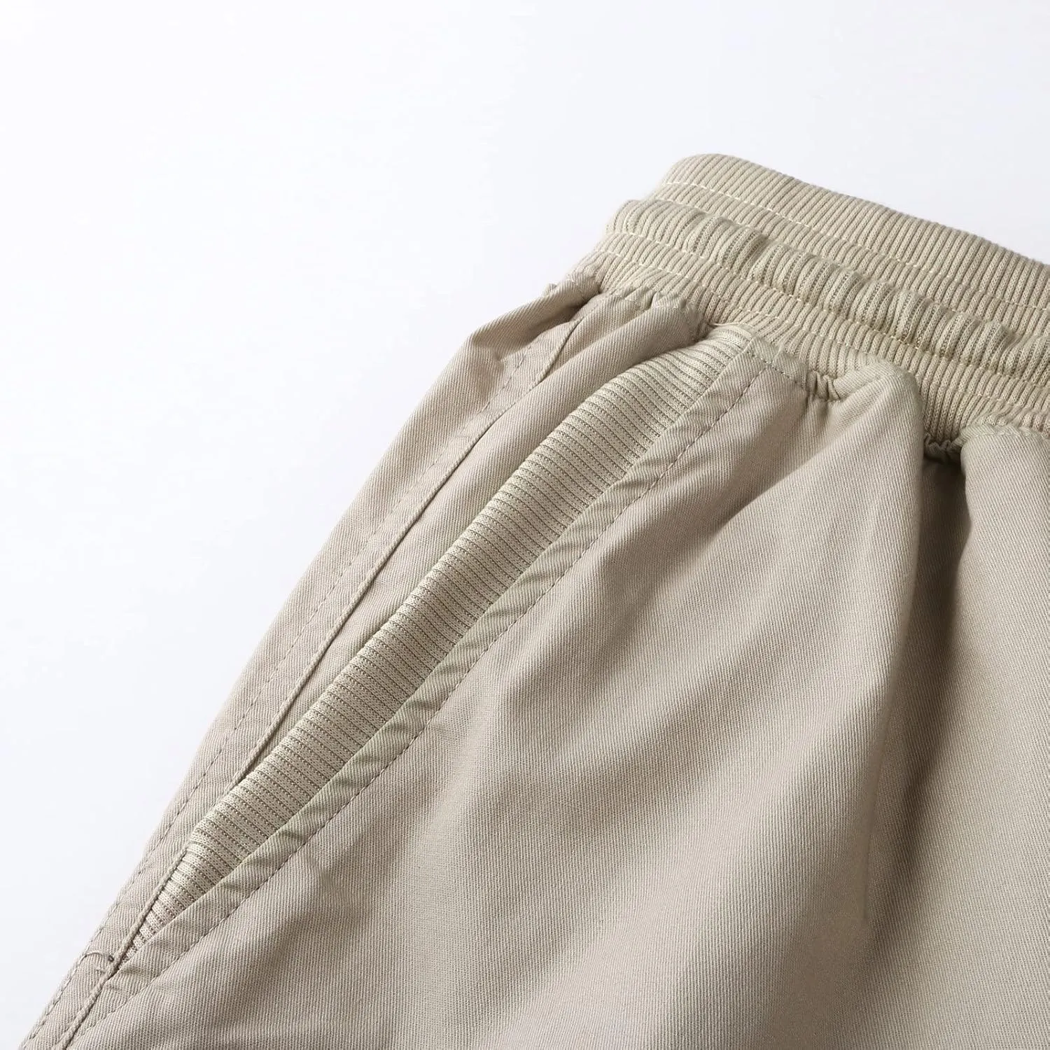Cargo Shorts for Women Casual Summer High Waisted Chino Shorts Ribbed Elastic Waist Utility Pockets Comfy Shorts 2024 Trendy