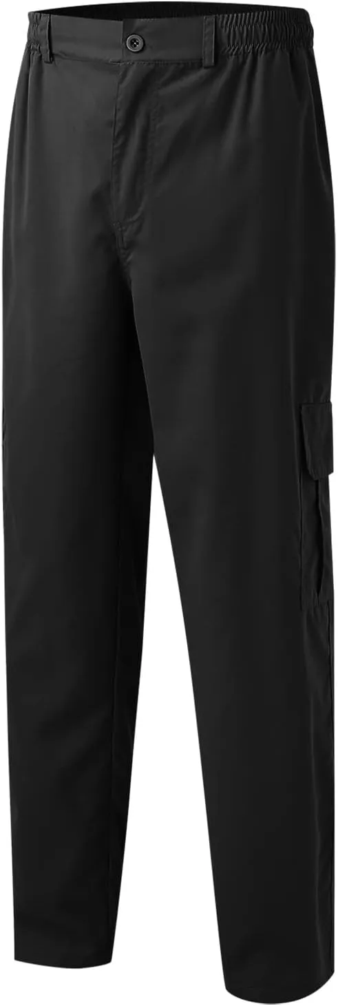 Cargo Sweatpants for Men Fleece Cargo Sweatpants Stretch Elastic Waist Athletic Workout Jogger Drawstring Sport Pants