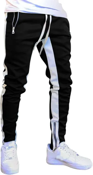 Cargo Sweatpants for Men Tactical Pants Lightweight Hiking Workout Jogger Mens Streetwear Reflective Tactical Track