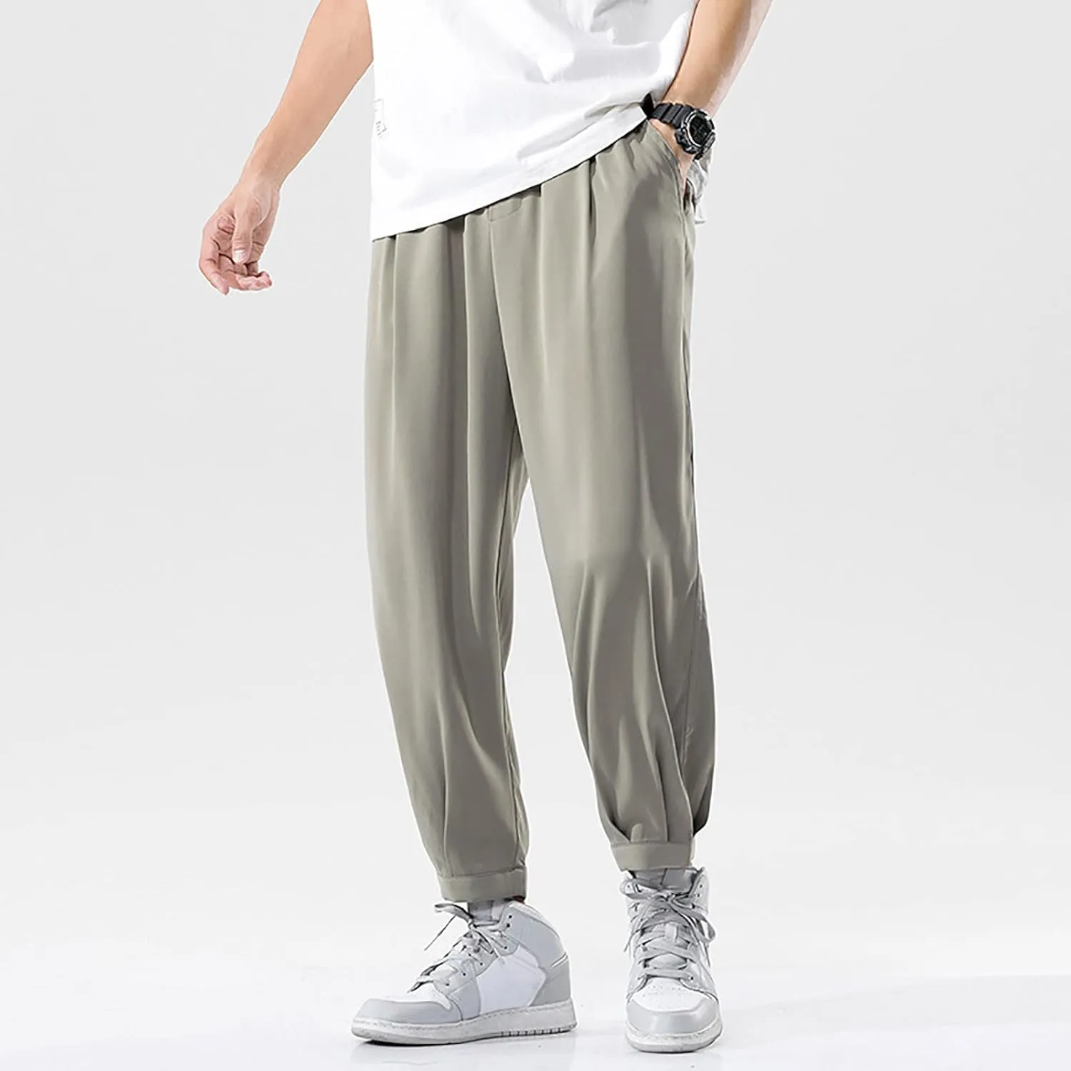 Cargo Trousers for Men Sweatpants for Men with Pockets Mens Fashion Joggers Sports Pants Casual Cotton Cargo Pants