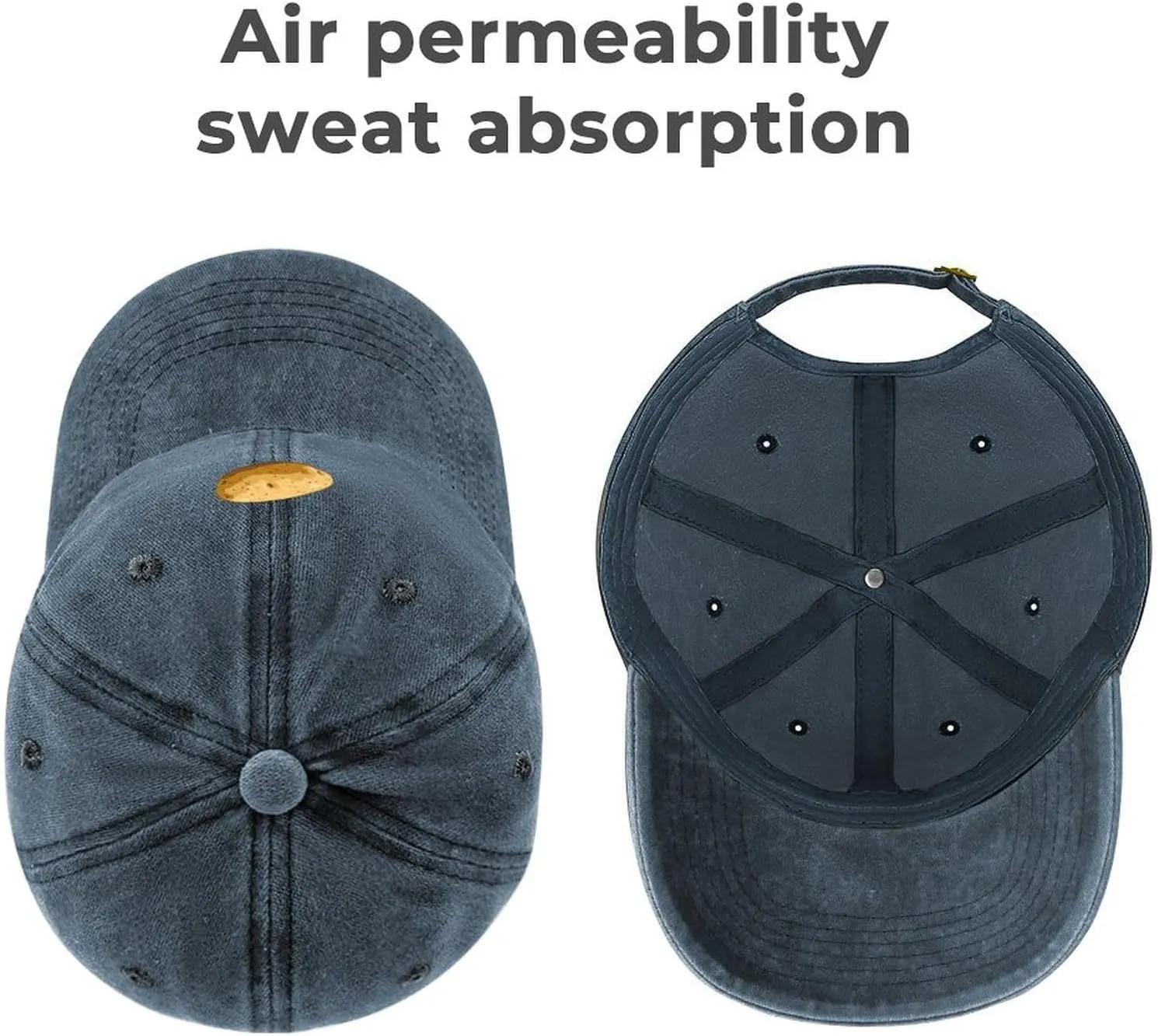 Cartoon Potato Unisex Adult Baseball Cap Curved Brim Sun Caps of Sports Denim Freely Adjustable