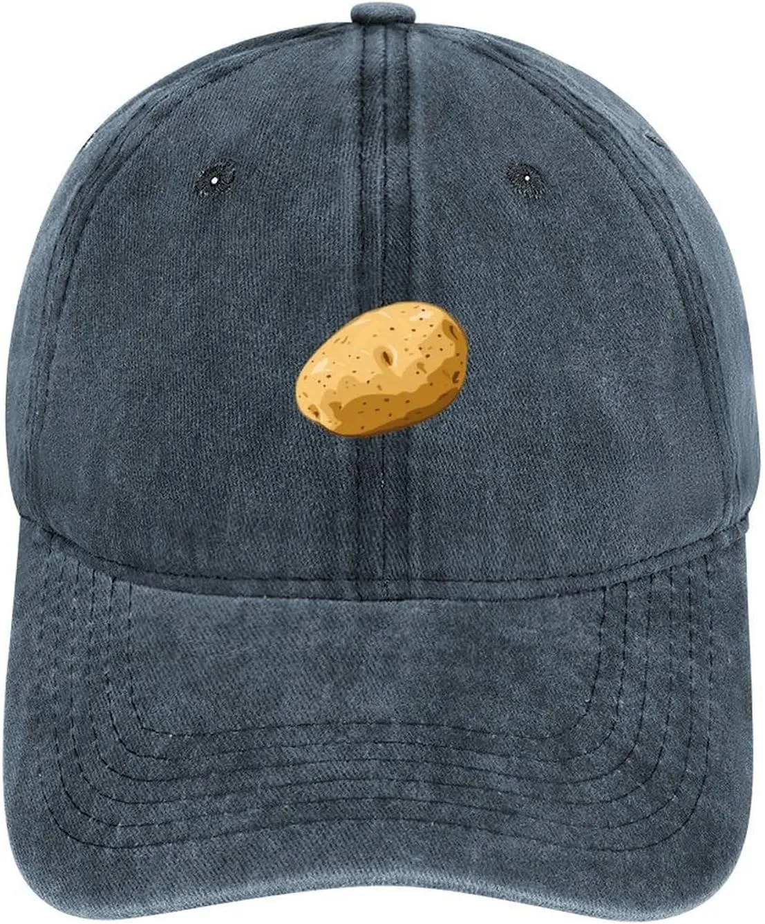 Cartoon Potato Unisex Adult Baseball Cap Curved Brim Sun Caps of Sports Denim Freely Adjustable